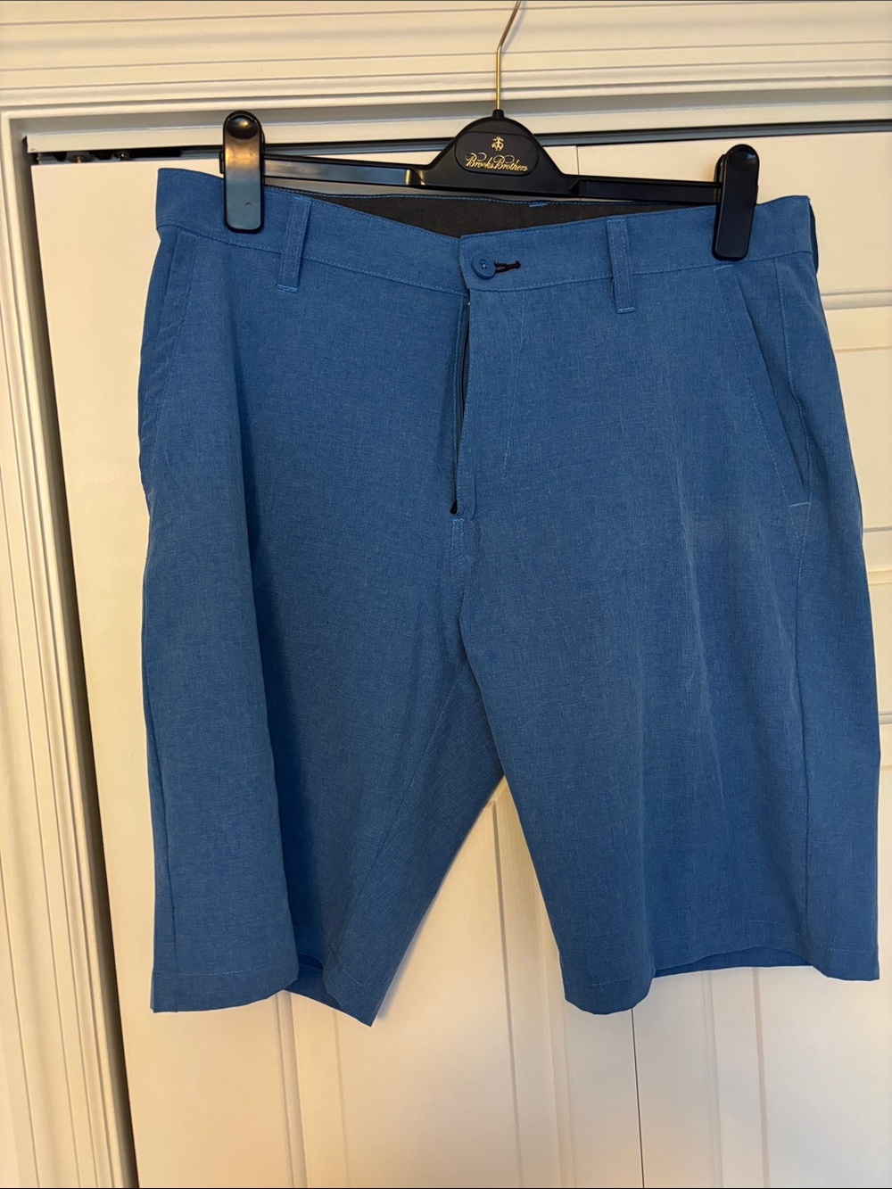 burnside Men's Blue Flat-Front Casual Shorts